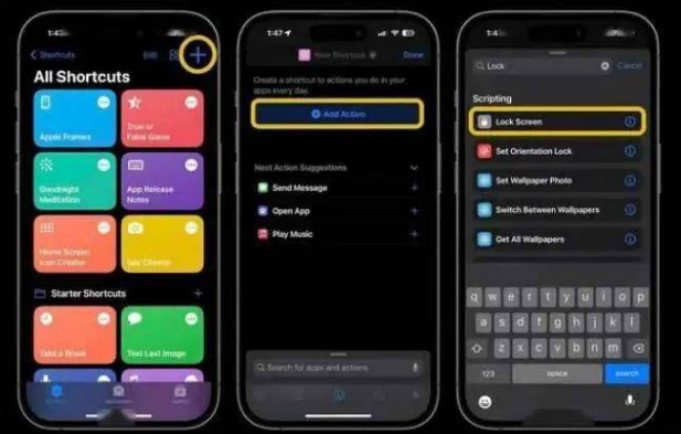 湄潭苹果14锁屏维修店分享iPhone14升级iOS16.4后如何创建锁屏快捷方式 